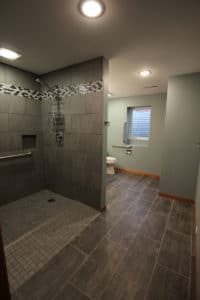 Large handicap-accessible bathroom remodel