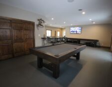 ‘Man Cave’ remodeled room with pool table, shuffleboard & bar