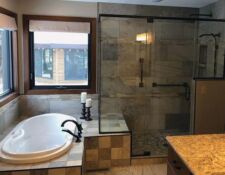 Bathroom remodel with soaker tub & shower